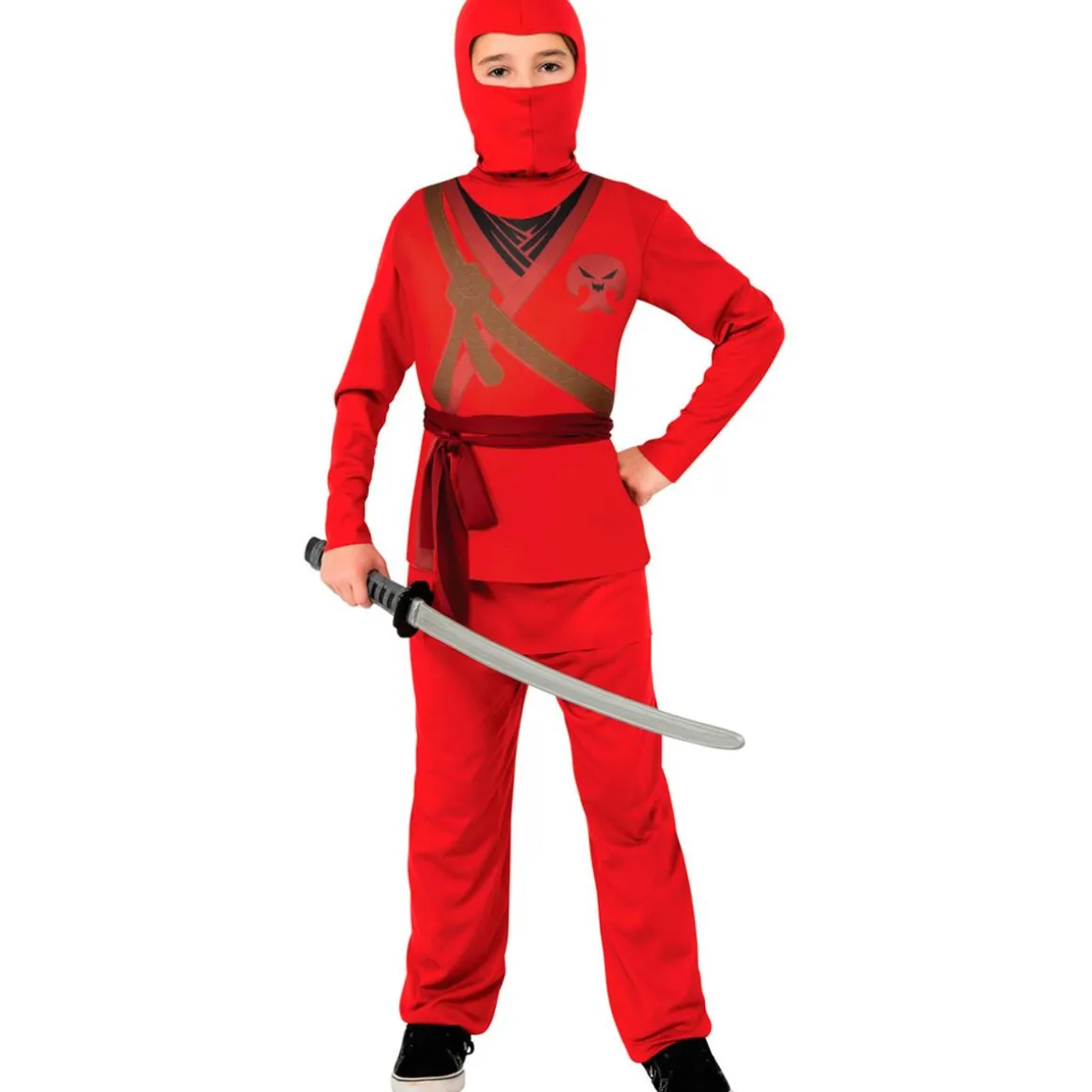 Disfraz Infantil - Ninja Skull Rojo 8-10 años