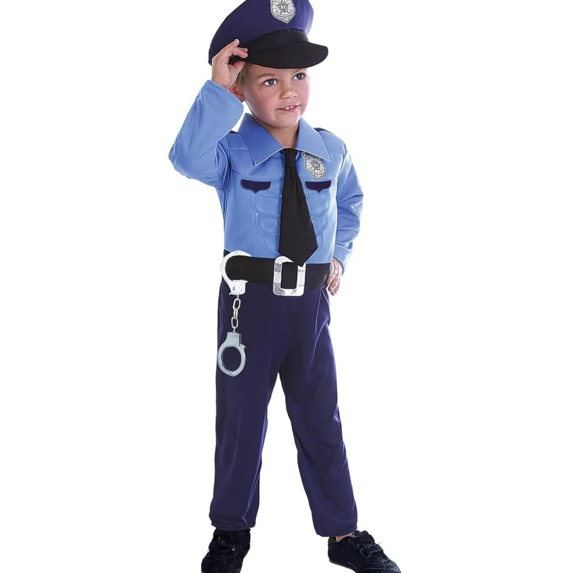 Disfraz infantil de Policía con músculos 4-6 años ㅤ