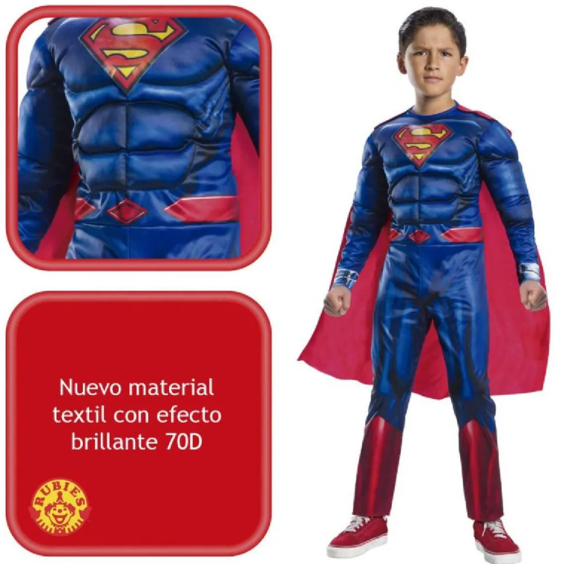 Disfraz infantil Superman Black line 3-4 años