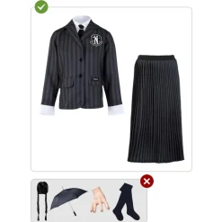 Disfraz Miércoles Addams uniforme mujer S