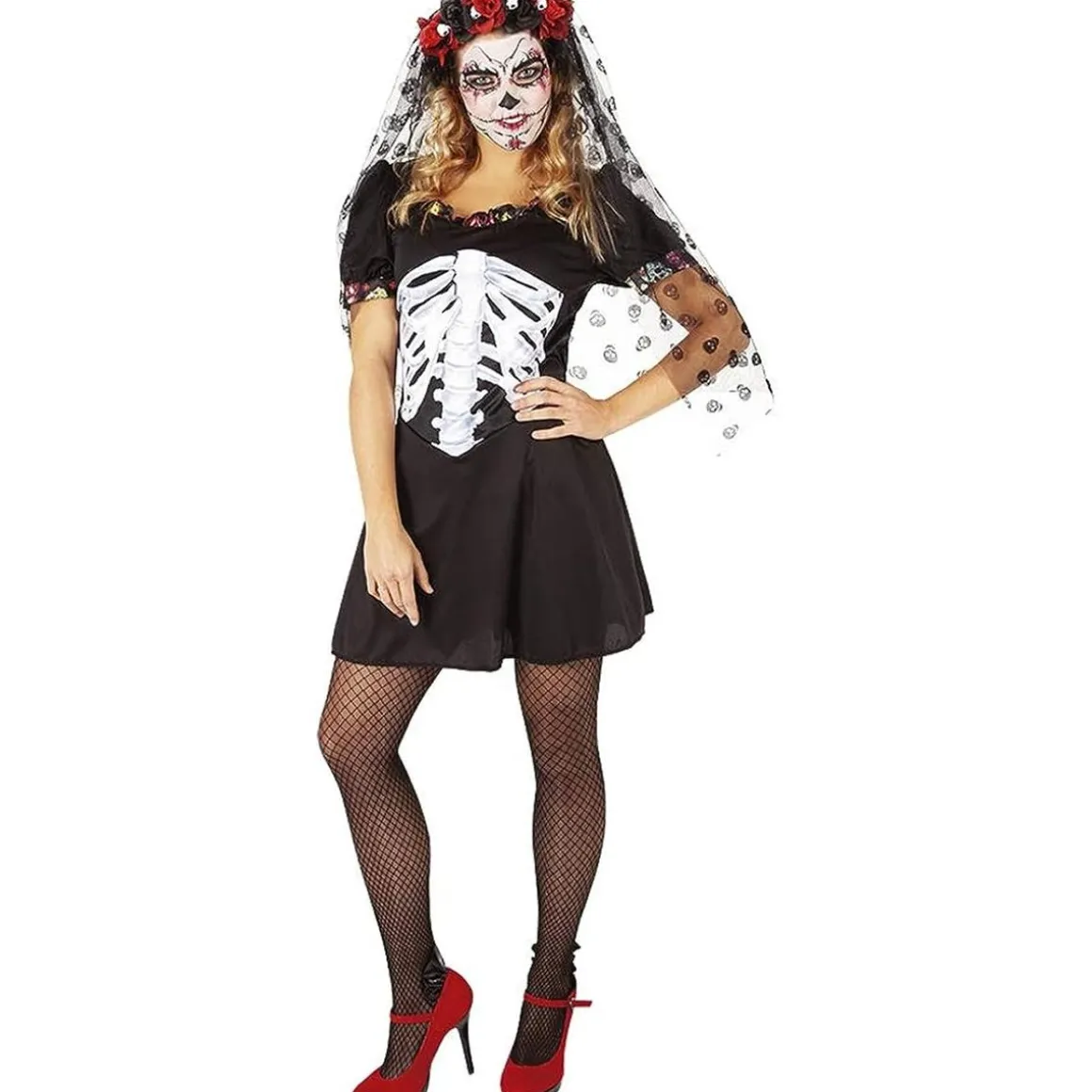 Disfraz multicolor de Frida Catrina para mujer
