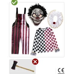 Disfraz Payaso Terrorífico Premium hombre XXL