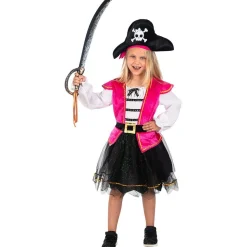 Disfraz pirata rosa para niña 3-4 años