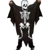 Disfraz unisex de esqueleto fantasma para niño
