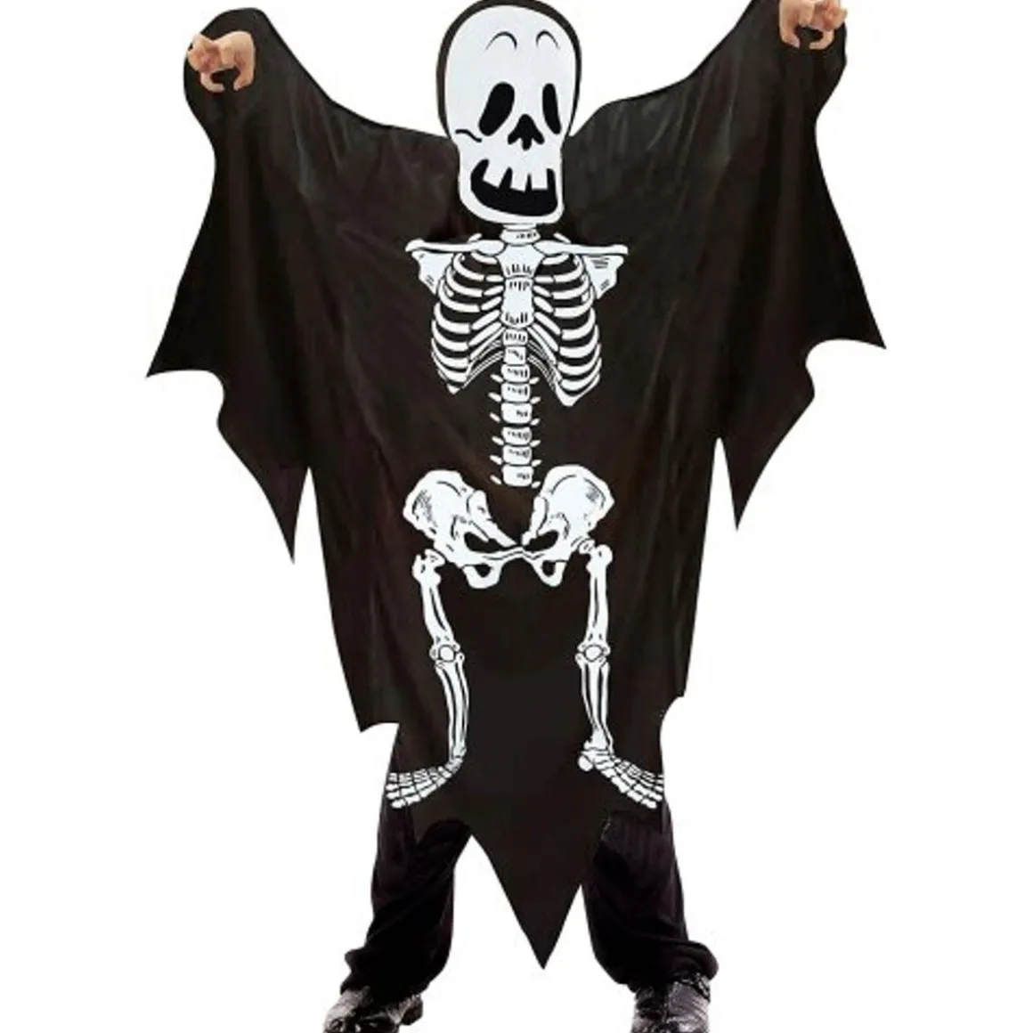 Disfraz unisex de esqueleto fantasma para niño