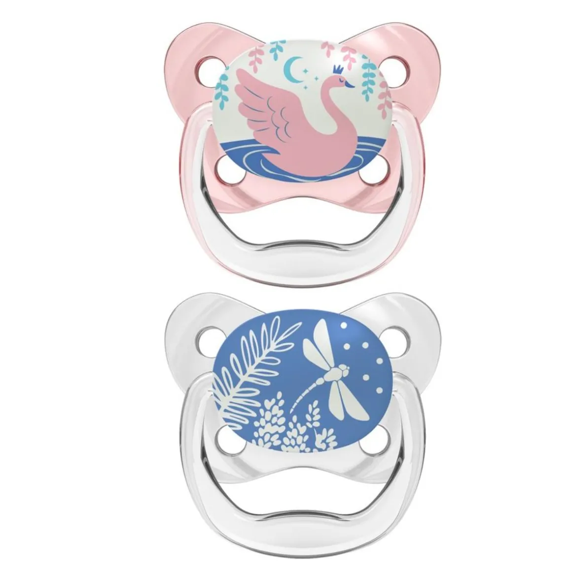 Dr. Brown's - 2 Chupetes Prevent Nocturno 0-6M Rosa