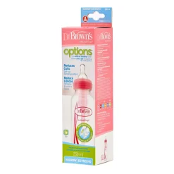 Dr. Brown's - Biberón Options Estándar 250 ml Rosa