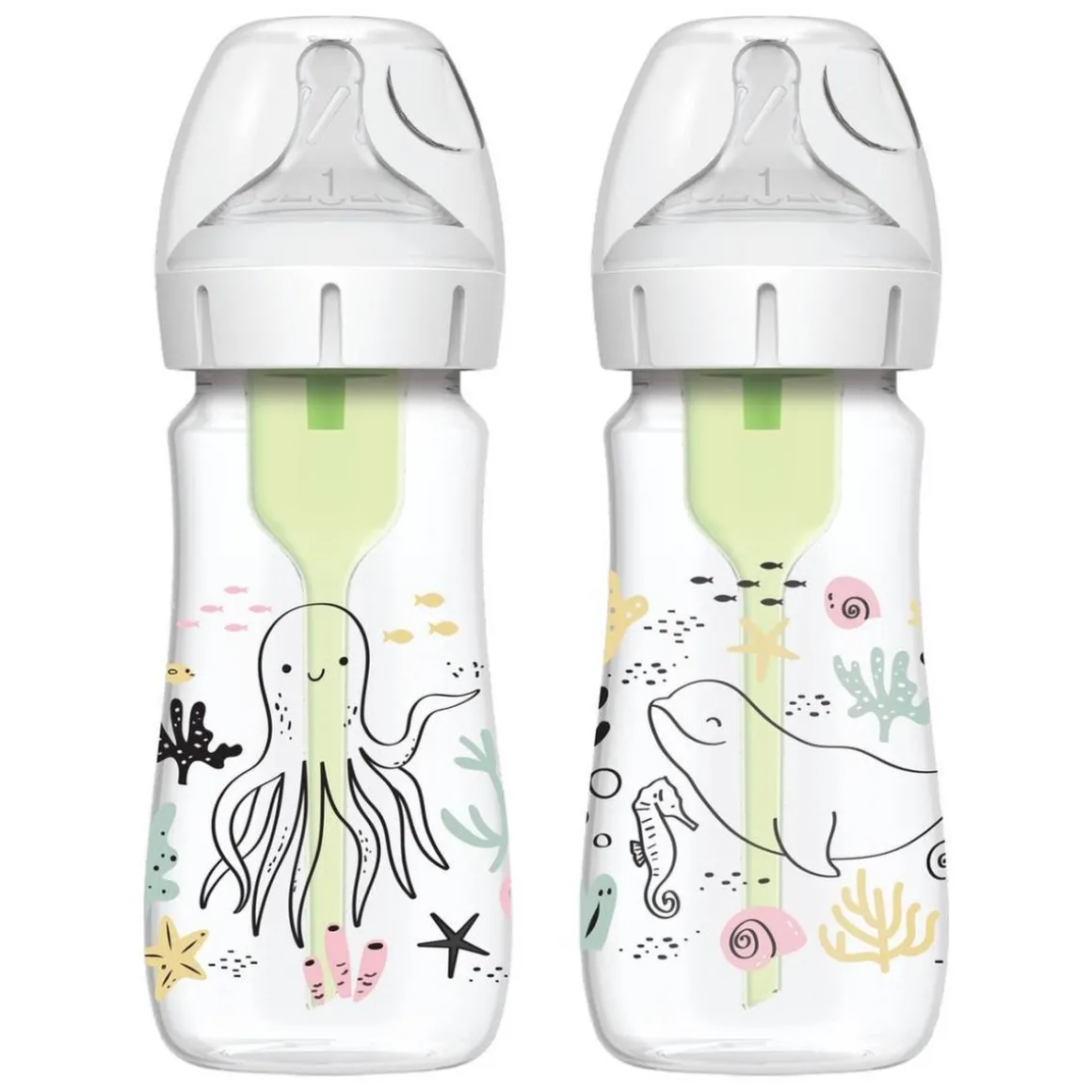 Dr. Brown's - Pack 2 Biberones Options+ Boca Ancha 270ml - Océano