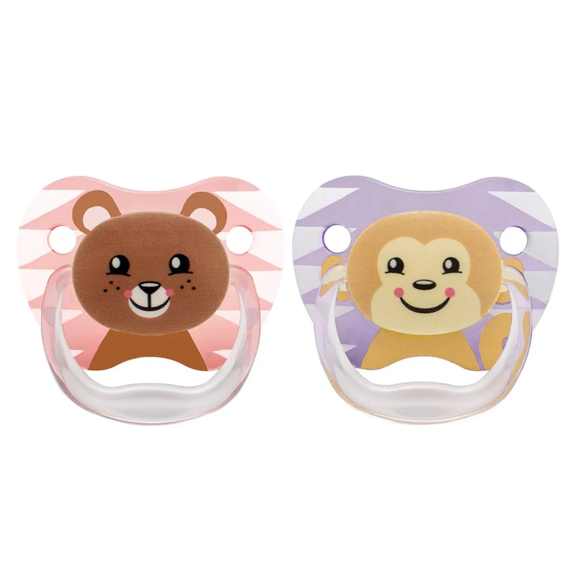 Dr Brown's - Pack 2 Chupetes Animales 6-12 meses Rosa
