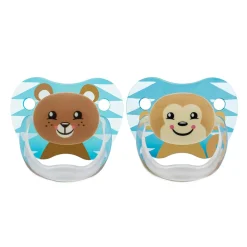 Dr Brown's - Pack 2 Chupetes Animales 6-12 meses Azul