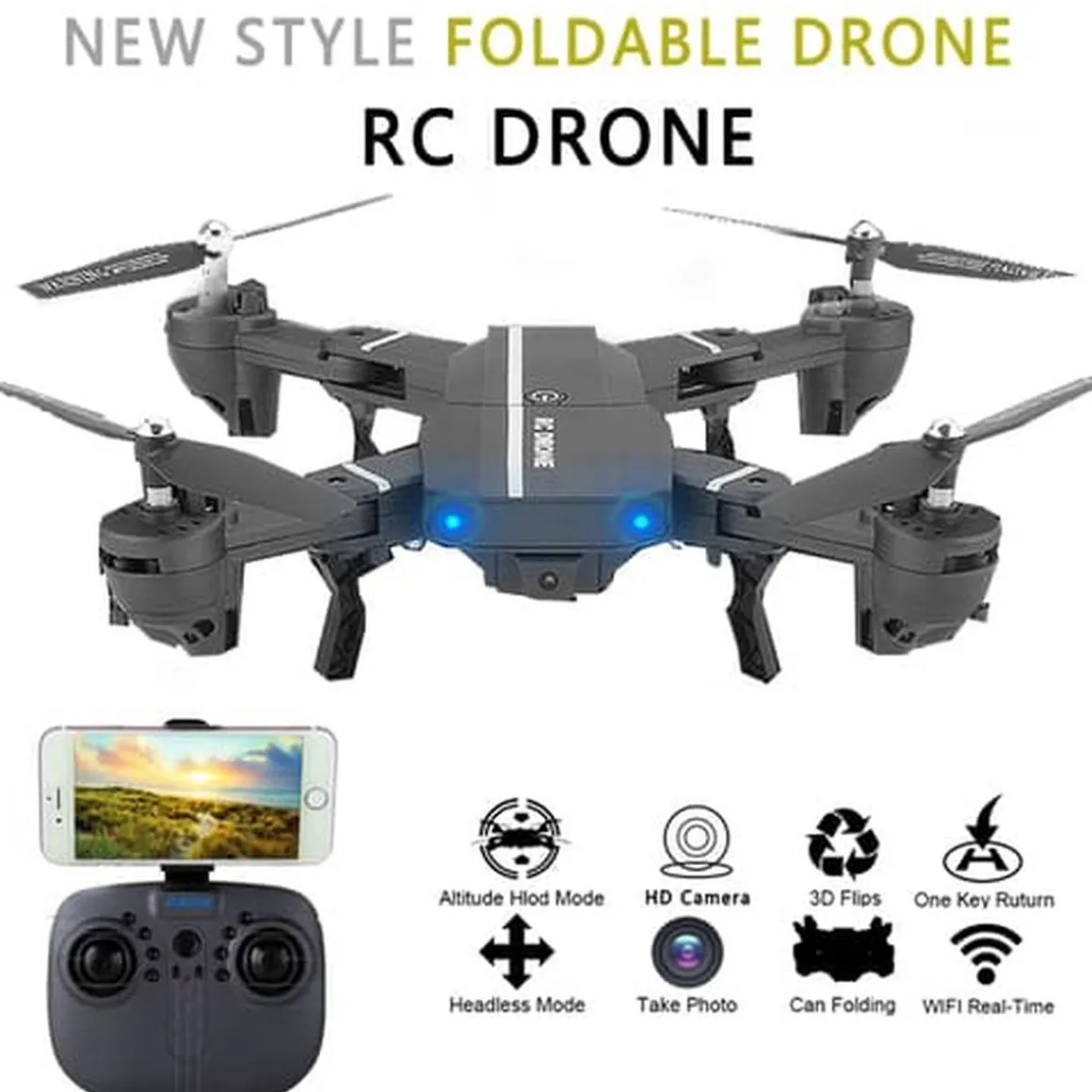 Dron con cámara de 2 MP 88KLACK07