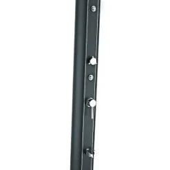 Ducha solar aluminio acabado negro con lavapiés 32L