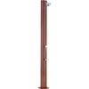 Ducha solar redonda efecto madera 32L