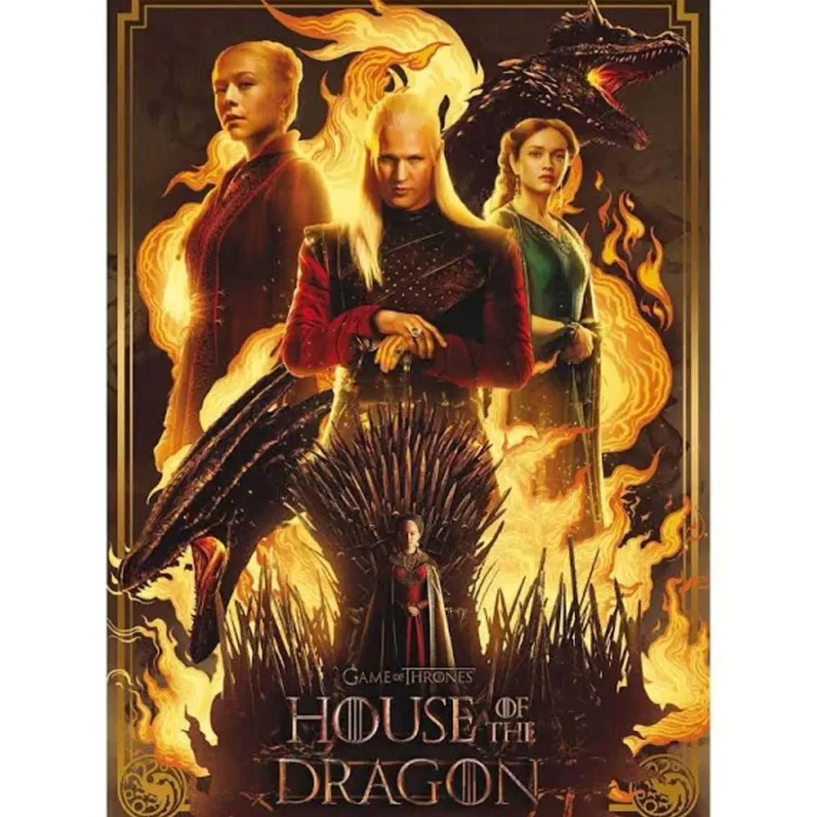 Educa Borras - Puzzle 1000 piezas: Casa del Dragón con Cola Fix para montaje ㅤ