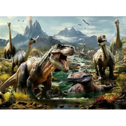 Educa Borras - Puzzle Adultos Dinosaurios Salvajes 1000 Piezas ㅤ