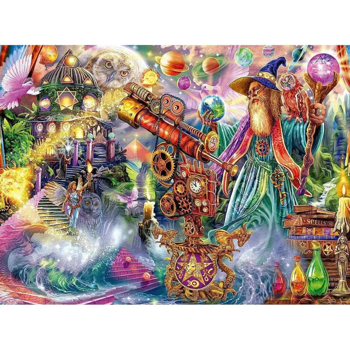 Educa Borras - Puzzle Hechizo de Mago 1500 piezas con cola fix ㅤ