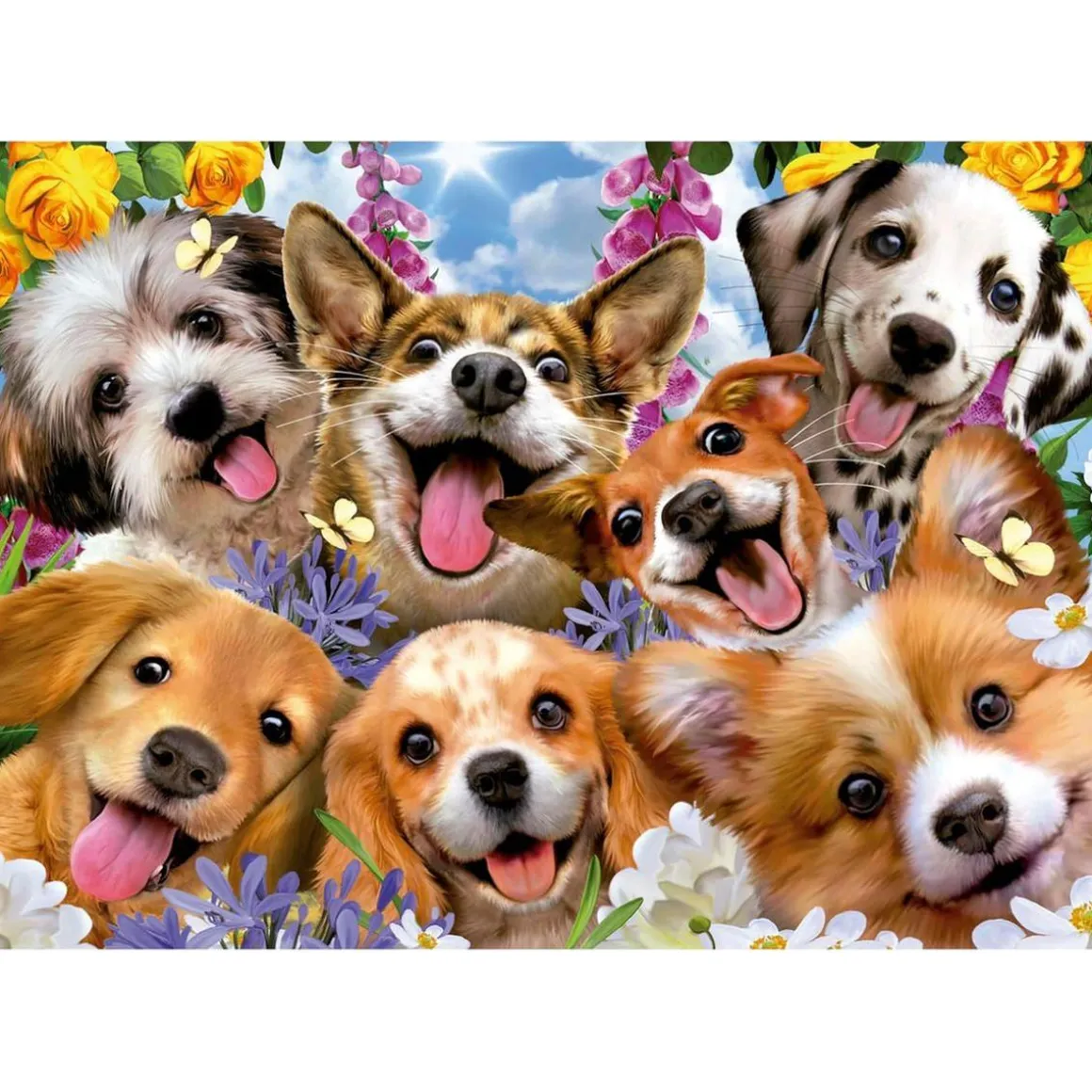 Educa Borras - Puzzle Paisaje Perros 1000 Piezas ㅤ