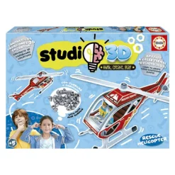 Educa Borrás - Helicóptero de rescate - Puzzle Studio 3D