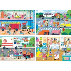 Educa Borrás - Héroes en acción - Pack 4 puzzles progresivos