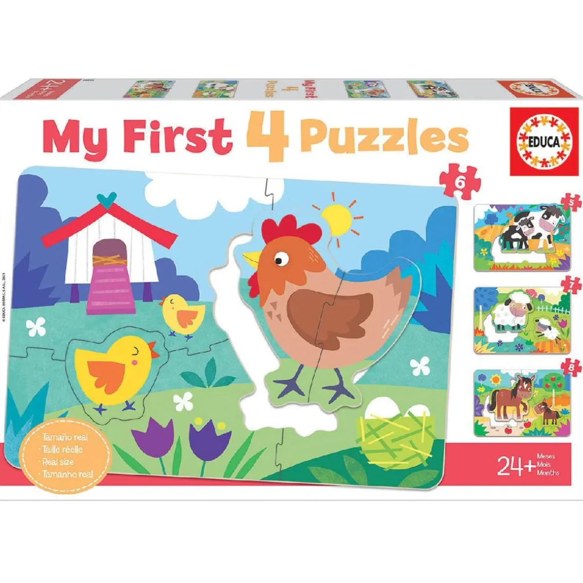 Educa Borrás - Mamás y bebés - My first 4 puzzles
