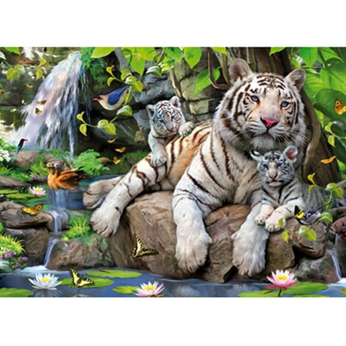 Educa Borrás - Puzzle 1000 Piezas - Tigres Blancos de Bengala