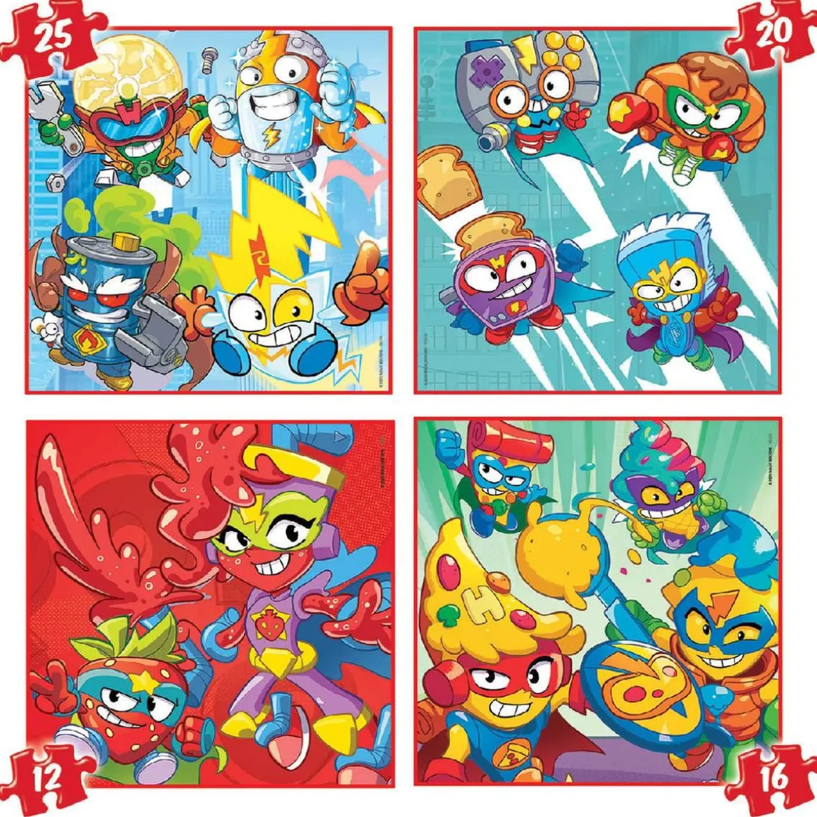 Educa Borrás - SuperThings - Maleta con 4 puzzles progresivos