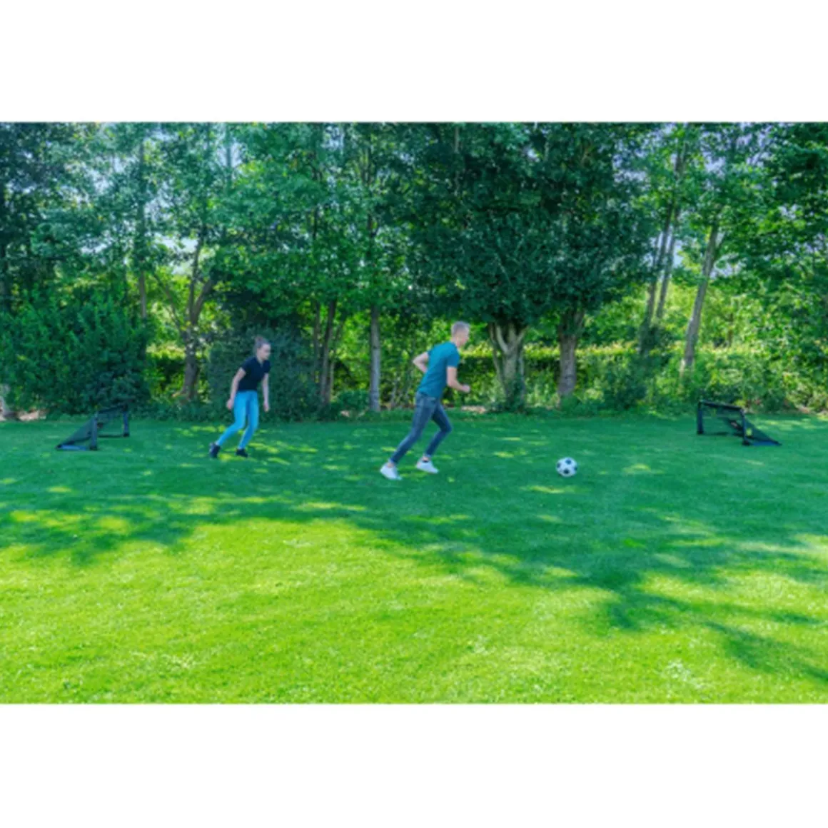 Exit - 2 Porterías de acero de fútbol Panna 150 cm