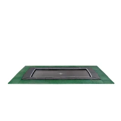 Exit - Cama elástica de suelo Dynamic 244 x 427 cm negro con perímetro de seguridad
