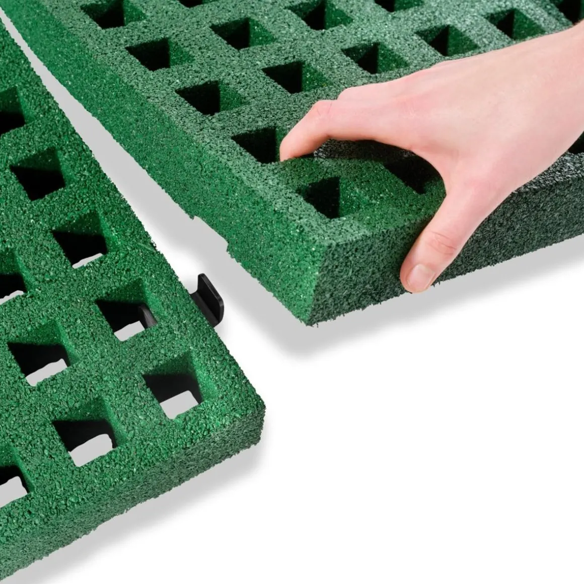Exit - Cama elástica de suelo Dynamic 305 x 519 cm negro con perímetro de seguridad