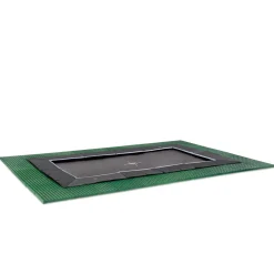 Exit - Cama elástica de suelo Dynamic 275 x 458 cm negro con perímetro de seguridad