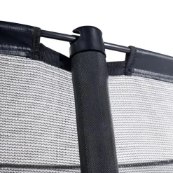 Exit - Cama elástica de suelo Dynamic 305 cm negro con red de seguridad