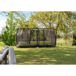 Exit - Cama elástica de suelo Allure Premium 214 x 366 cm negro