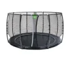 Exit - Cama elástica de suelo Dynamic 366 cm negro con red de seguridad