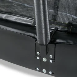 Exit - Cama elástica de suelo Dynamic 366 cm negro con red de seguridad