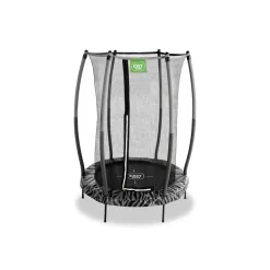 Exit - Cama elástica Junior Tiggy negro/gris con red de seguridad