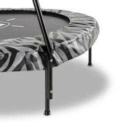 Exit - Cama elástica Junior Tiggy negro/gris con barra de apoyo