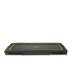 EXIT - Cama elástica rectangular con acolchado negro 244 cm
