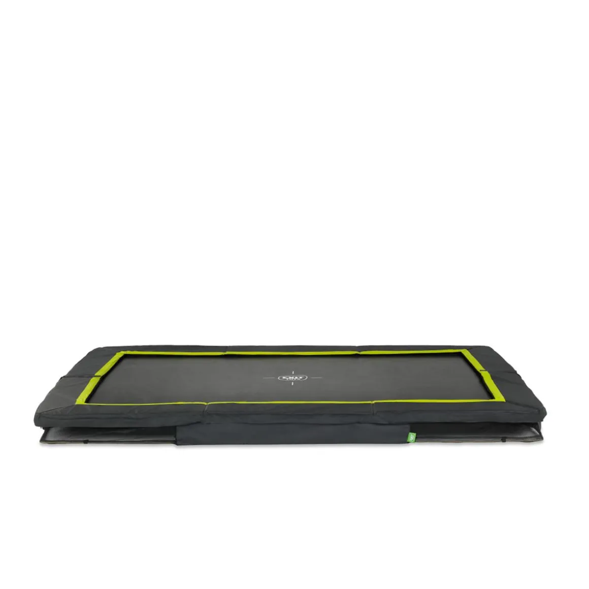 EXIT - Cama elástica rectangular con acolchado negro 244 cm