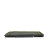 EXIT - Cama elástica rectangular con acolchado negro 214 cm