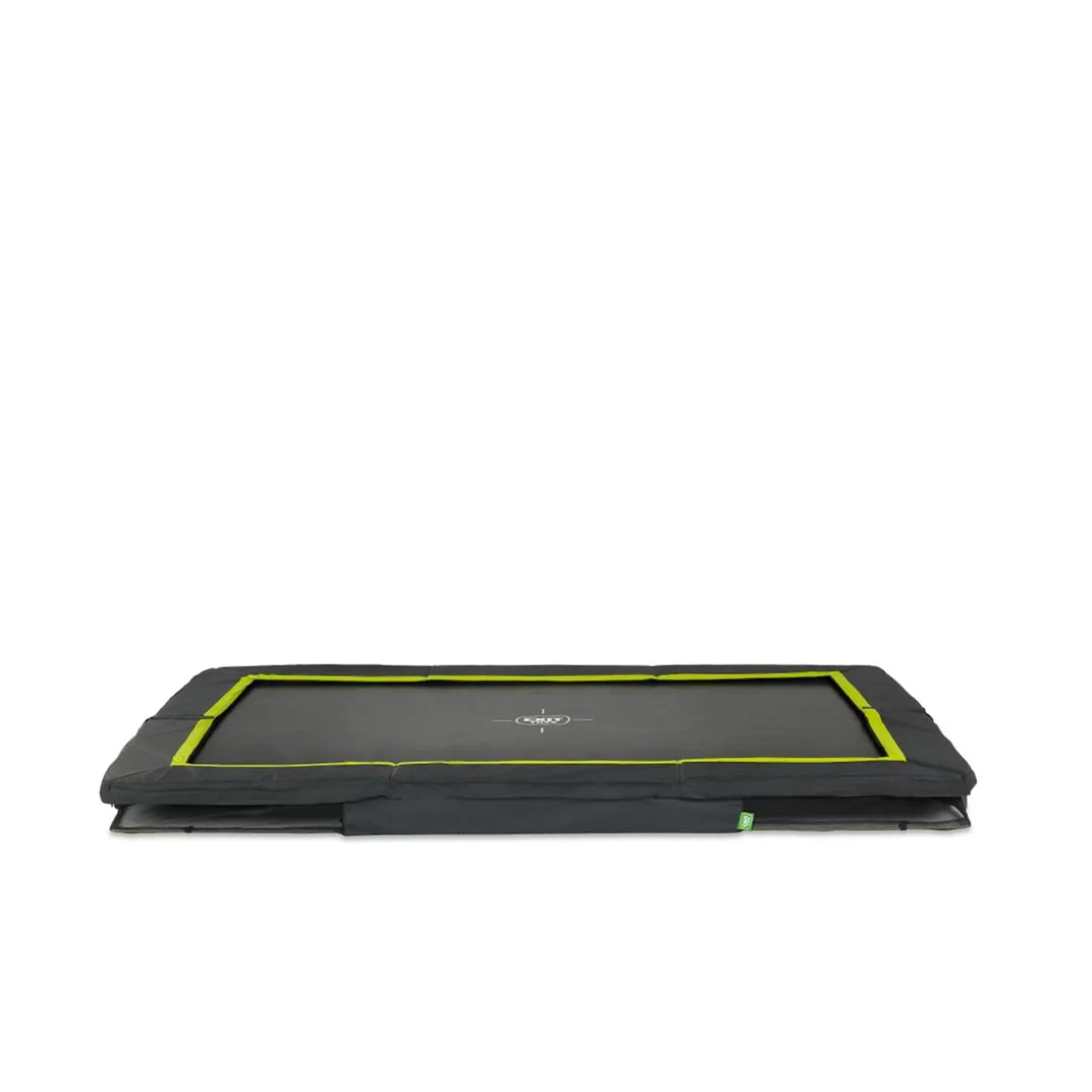 EXIT - Cama elástica rectangular con acolchado negro 214 cm