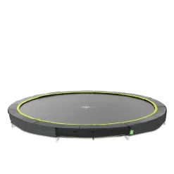 Exit - Cama elástica redonda con acolchado negro 427 cm