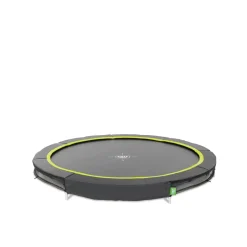 Exit - Cama elástica redonda con acolchado negro 244 cm