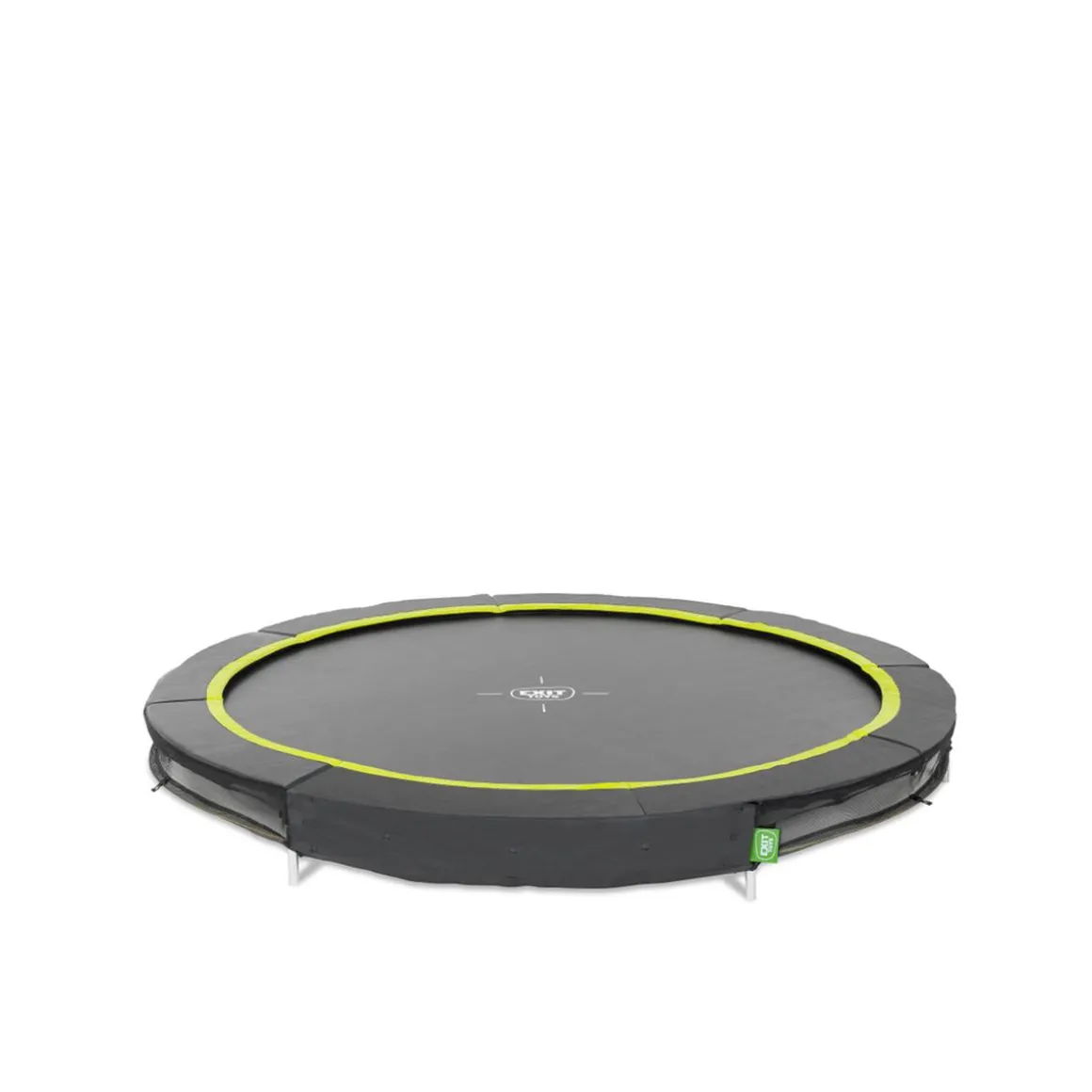 Exit - Cama elástica redonda con acolchado negro 244 cm