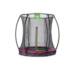 Exit - Cama elástica Silhouette redonda de suelo rosa 183 cm