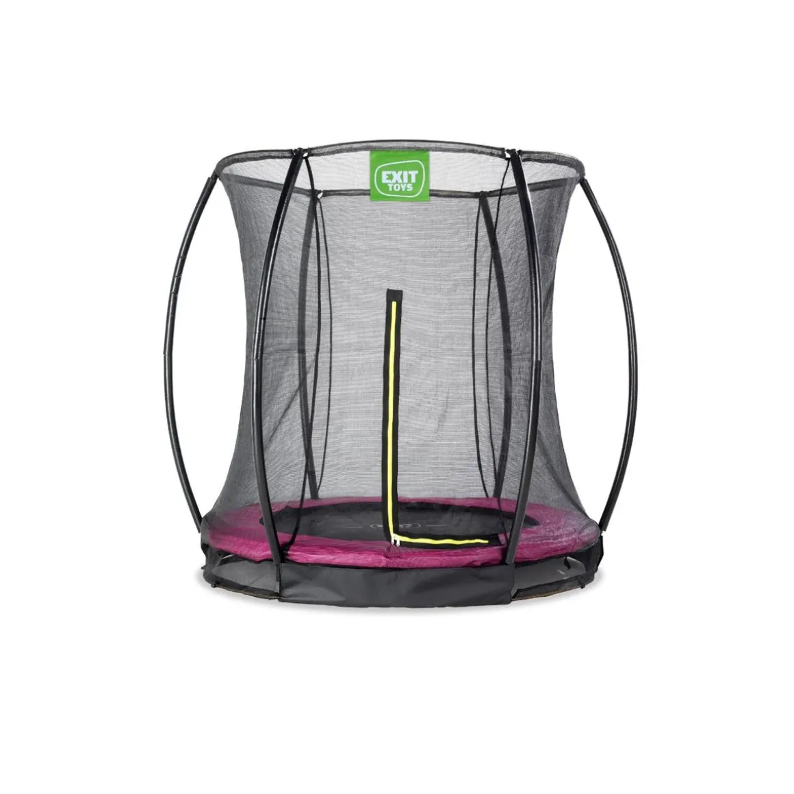 Exit - Cama elástica Silhouette redonda de suelo rosa 183 cm