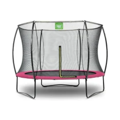 Exit - Cama elástica Silhouette redonda rosa 244 cm