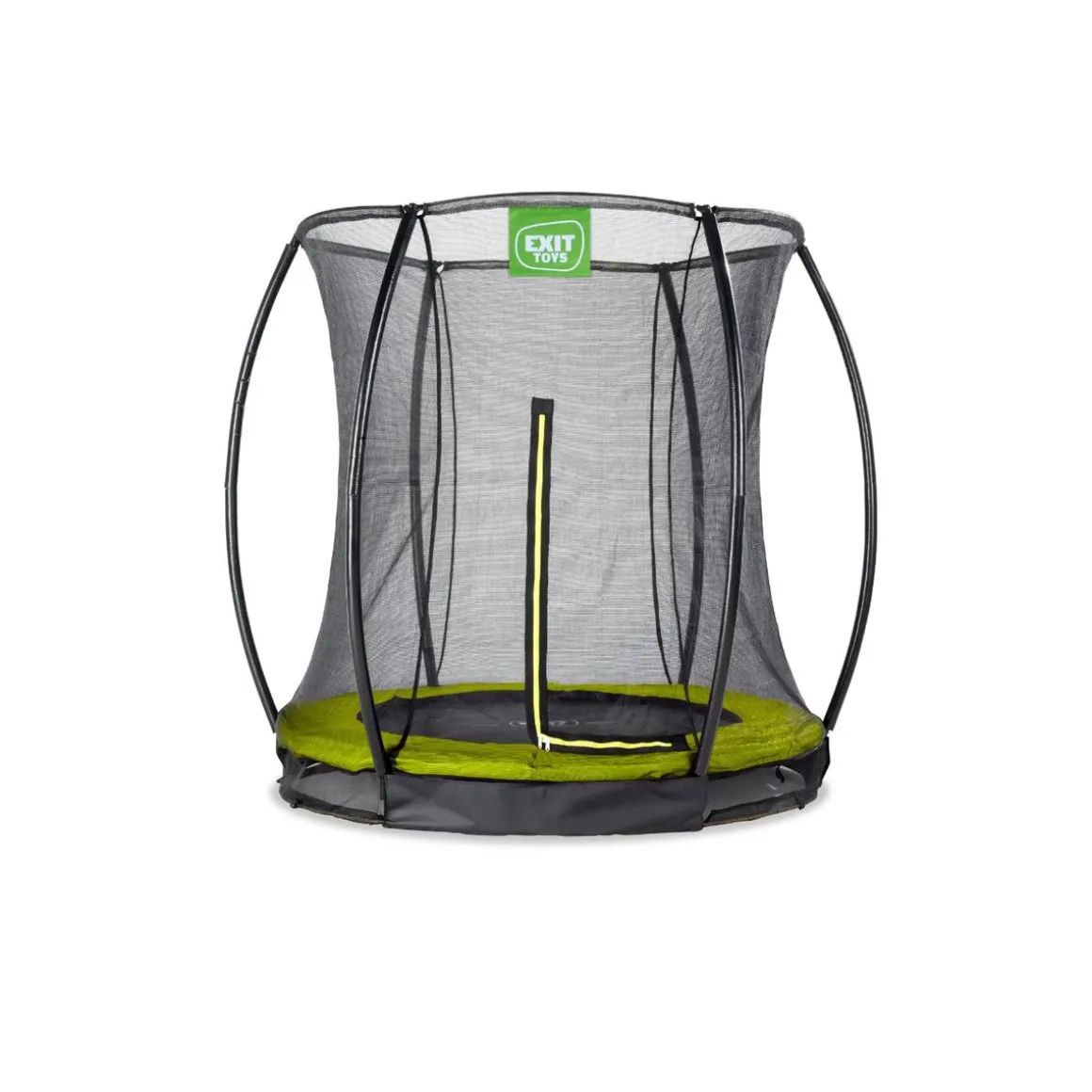 Exit - Cama elástica Silhouette redonda de suelo verde 183 cm