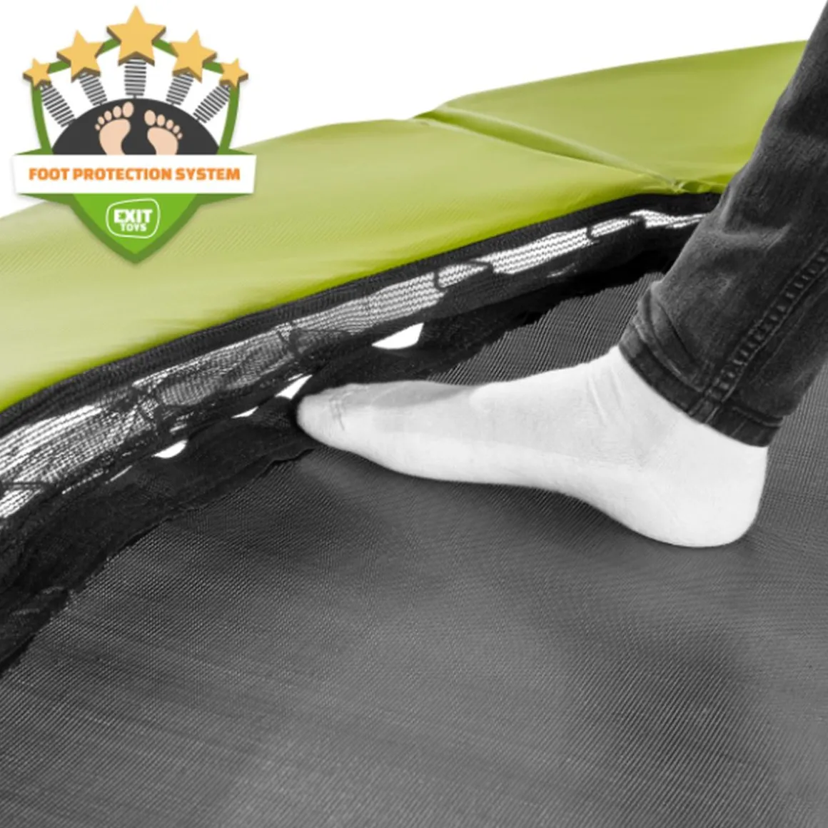 Exit - Cama elástica Silhouette redonda verde 244 cm