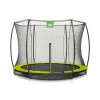 Exit - Cama elástica Silhouette redonda de suelo verde 244 cm