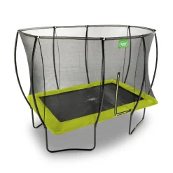Exit - Cama elástica Silhouette rectangular verde 214 cm